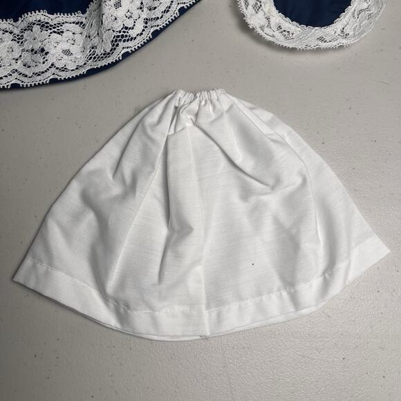 Vintage Handmade Barbie Dress Southern Belle Gown Navy Blue White Lace OOAK - Picture 15 of 16